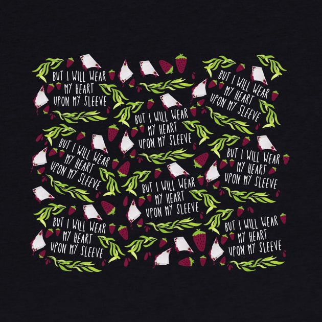 i will wear my heart on my sleeve - othello shakespeare pattern by sidhedcv